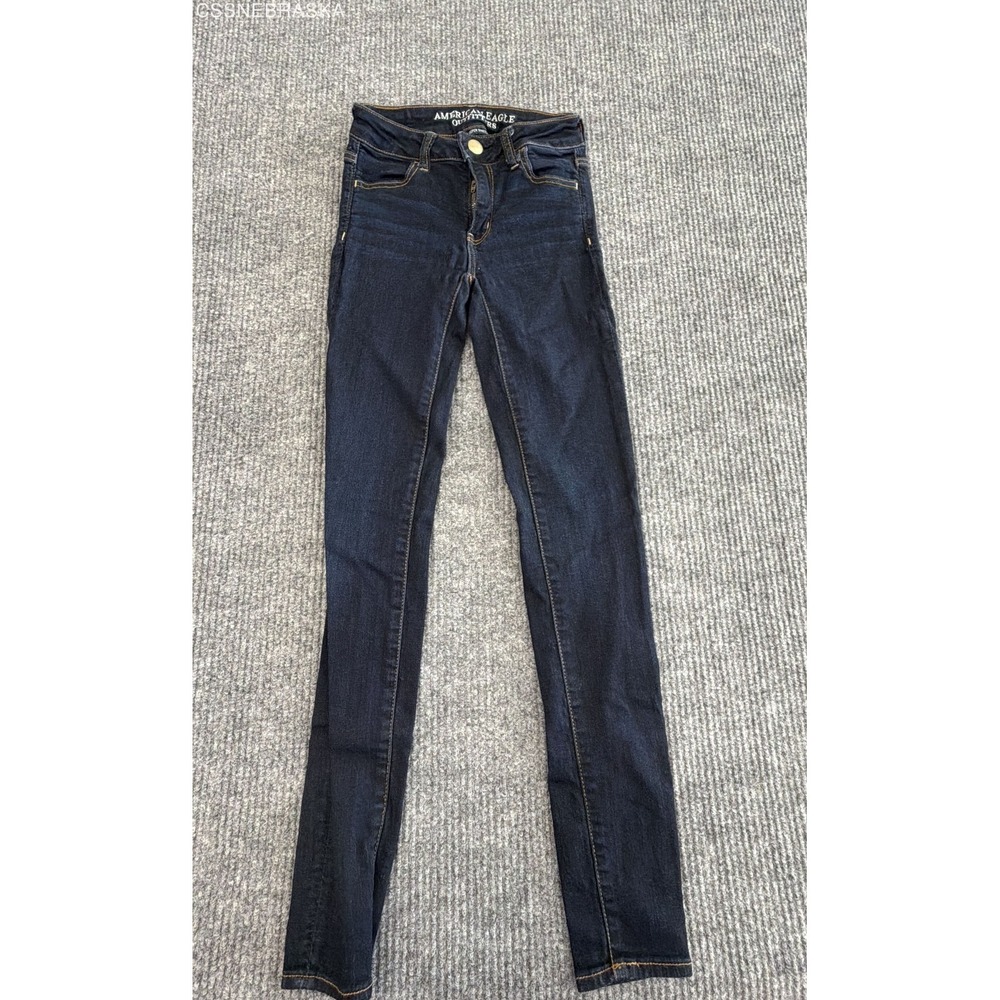 American Eagle Women's‎ Jegging Jeans Dark Wash Super Super Stretch Sz 0